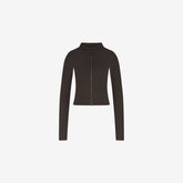 Rash Guard With Zip ― Coffee